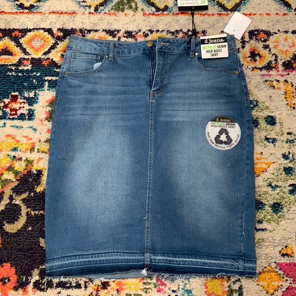 D. Jeans denim skirt.  Size 14.
